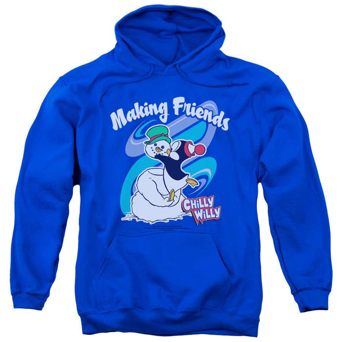 Chilly Willy Making Friends Snowman Hoodie