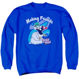 Chilly Willy Making Friends Snowman Sweatshirt