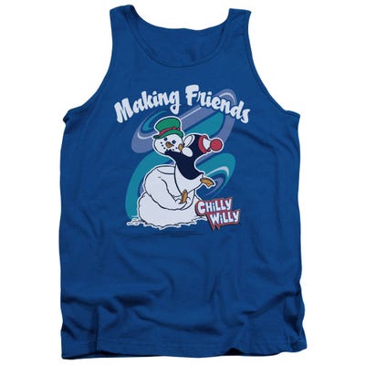 Chilly Willy Making Friends Snowman Tank Top