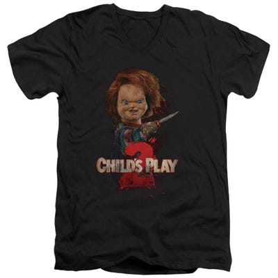 Chucky: Child's Play 2 Here's Chucky Movie Poster V-Neck T-Shirt