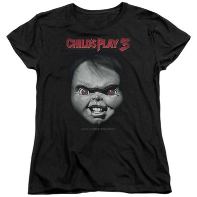 Chucky: Child's Play 3 Face Movie Poster Womens T-Shirt