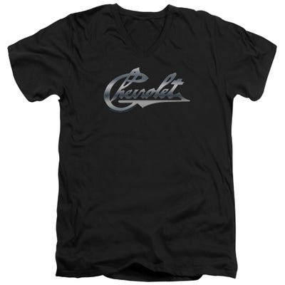 CHROME VINTAGE CHEVY BOWTIE V-Neck T-Shirt