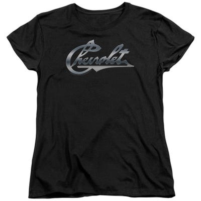 CHROME VINTAGE CHEVY BOWTIE Womens T-Shirt