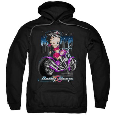 City Chopper Motorcycle Biker Girl Betty Boop Hoodie
