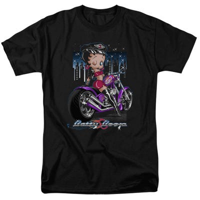 City Chopper Motorcycle Biker Girl Betty Boop T-Shirt
