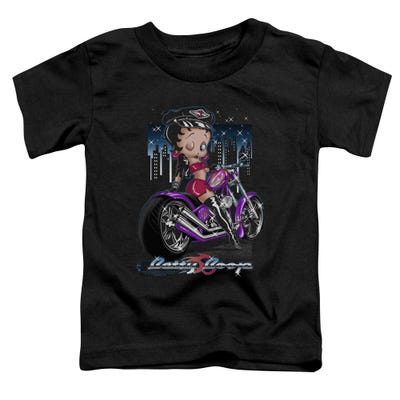 City Chopper Motorcycle Biker Girl Betty Boop Toddler T-Shirt
