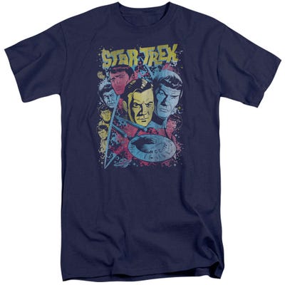 Classic Star Trek Crew Illustrated Tall T-Shirt