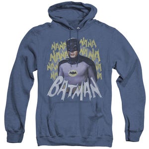 Classic Theme Song Batman Adult Heather Hoodie