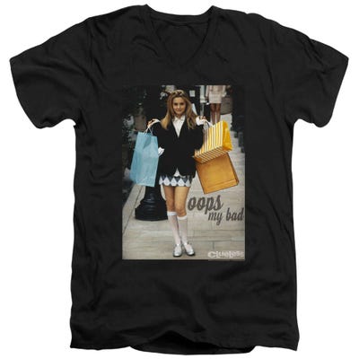 Clueless Movie Oops My Bad V-Neck T-Shirt