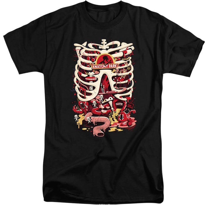RICK AND MORTY ANATOMY PARK LOGO Tall T-Shirt