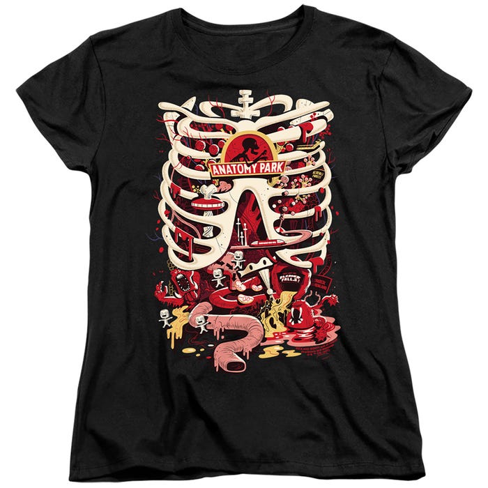 RICK AND MORTY ANATOMY PARK LOGO Womens T-Shirt
