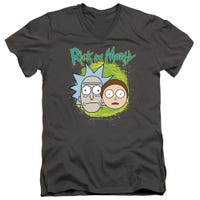 Rick And Morty Floating Heads V-Neck T-Shirt
