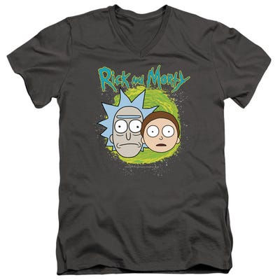 Rick And Morty Floating Heads V-Neck T-Shirt