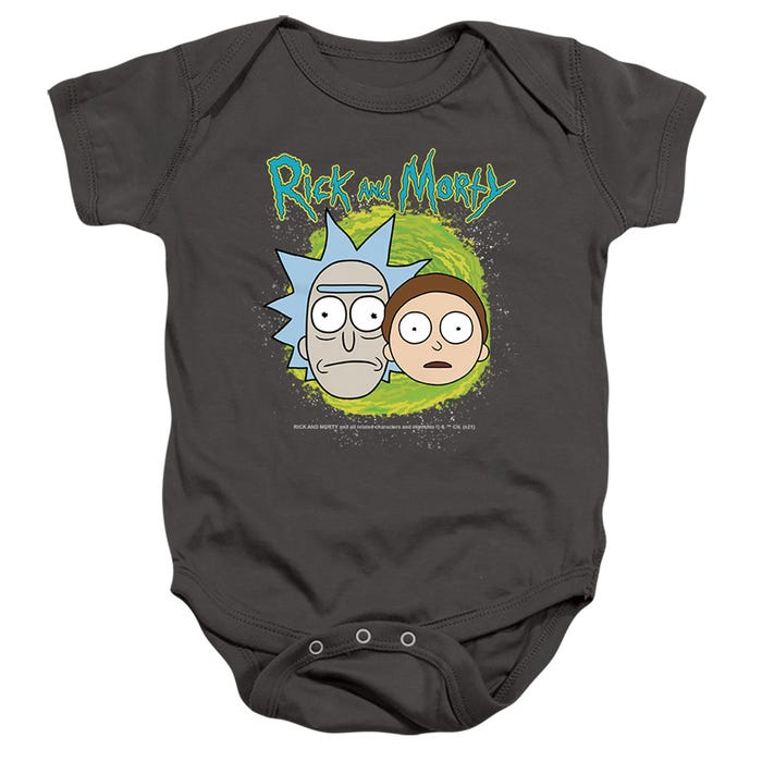 Rick And Morty Floating Heads Baby Bodysuit