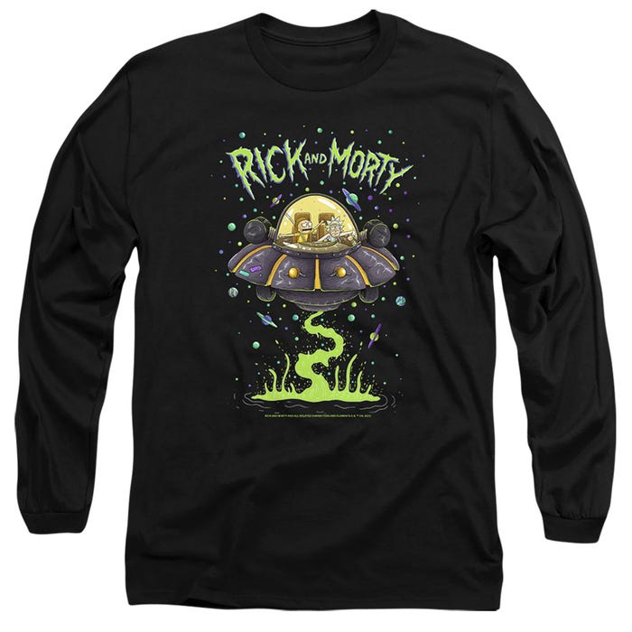 Rick And Morty drunk Rick Ship Long Sleeve Shirt