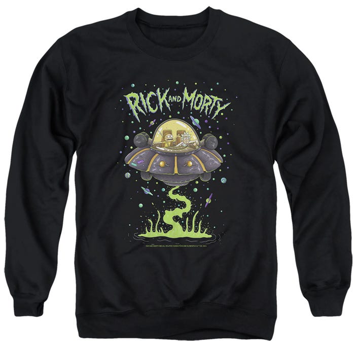 Rick And Morty drunk Rick Ship Sweatshirt