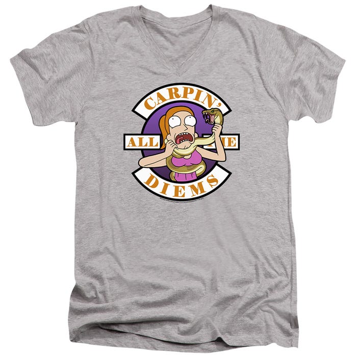 Rick And Morty carp En All Them Diems V-Neck T-Shirt