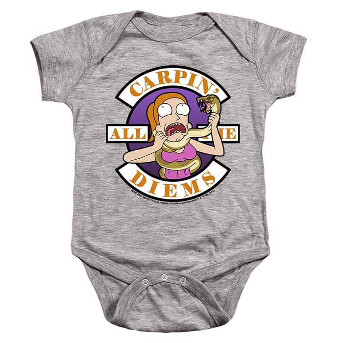 Rick And Morty carp En All Them Diems Baby Bodysuit