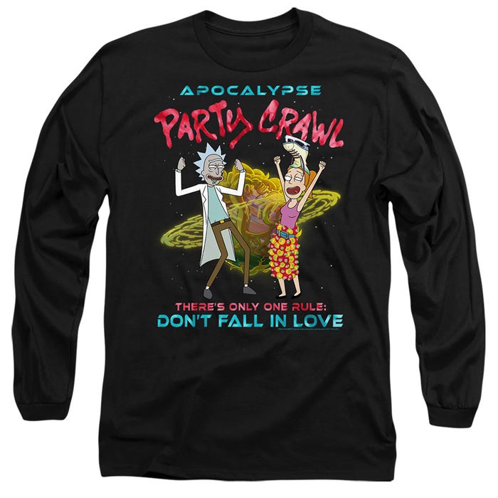 Rick And Morty apocalypse Party Crawl Long Sleeve Shirt