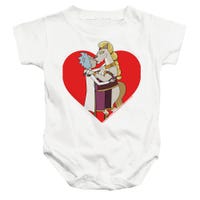 Rick And Morty/rick And Horse Kiss Baby Bodysuit