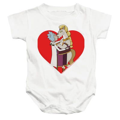 Rick And Morty/rick And Horse Kiss Baby Bodysuit