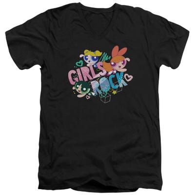 POWERPUFF GIRLS ROCK V-Neck T-Shirt