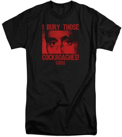 Cockroaches Scarface Tall T-Shirt