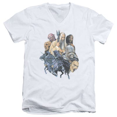 Collage Of Evil Lord Of The Rings V-Neck T-Shirt