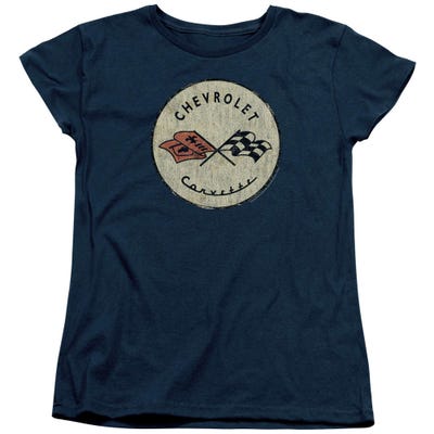 Corvette Old Vette Chevy Womens T-Shirt