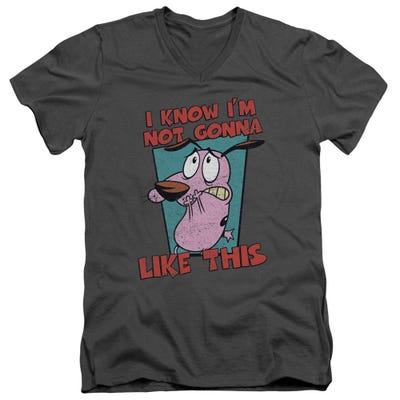 Courage the Cowardly Dog I Know I'm not Gonna Like This. V-Neck T-Shirt