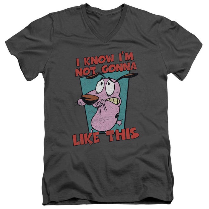 Courage the Cowardly Dog I Know I'm not Gonna Like This. V-Neck T-Shirt