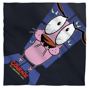 Courage the Cowardly Dog in the Window Bandana