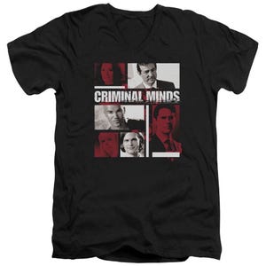 Criminal Minds Character Boxes V-Neck T-Shirt