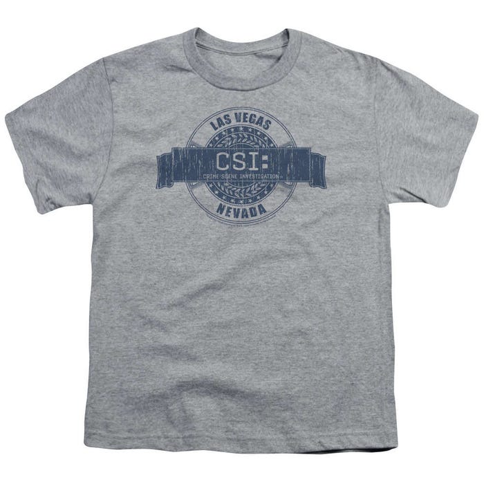 CSI Distressed Logo Las Vegas Badge Kids T-Shirt
