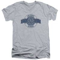CSI Distressed Logo Las Vegas Badge V-Neck T-Shirt