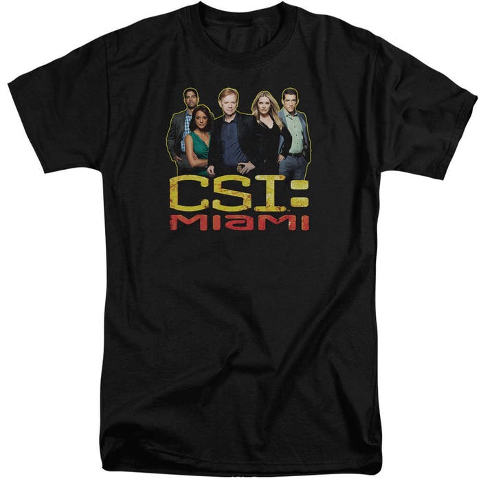 CSI Miami The Cast In Black Tall T-Shirt