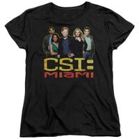 CSI Miami The Cast In Black Womens T-Shirt