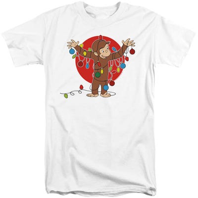Curious George Christmas Lights Tall T-Shirt