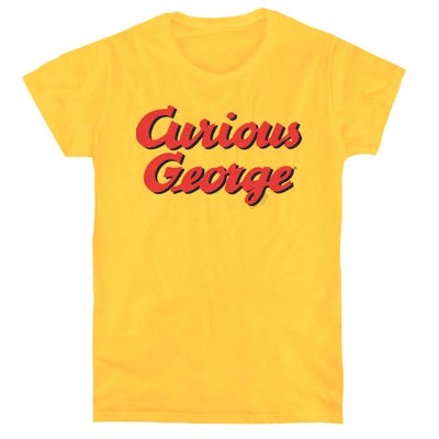 Curious George Classic Red Logo Womens T-Shirt