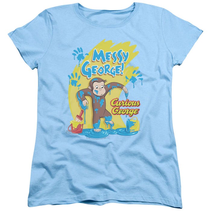 Curious George Messy George Womens T-Shirt