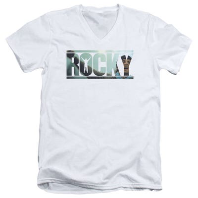 Cutout Logo Rocky V-Neck T-Shirt