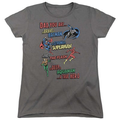 Dad Hero Justice League Womens T-Shirt