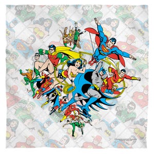 DC Comics Classic Squares Superheroes Bandana