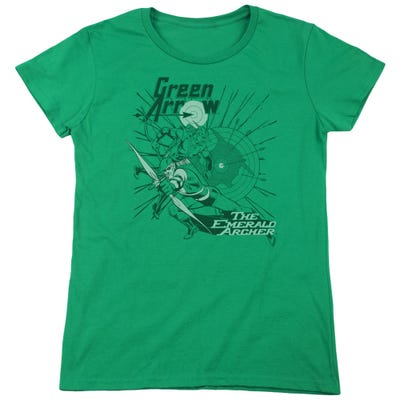 DC GREEN ARROW THE EMERALD ARCHER Womens T-Shirt