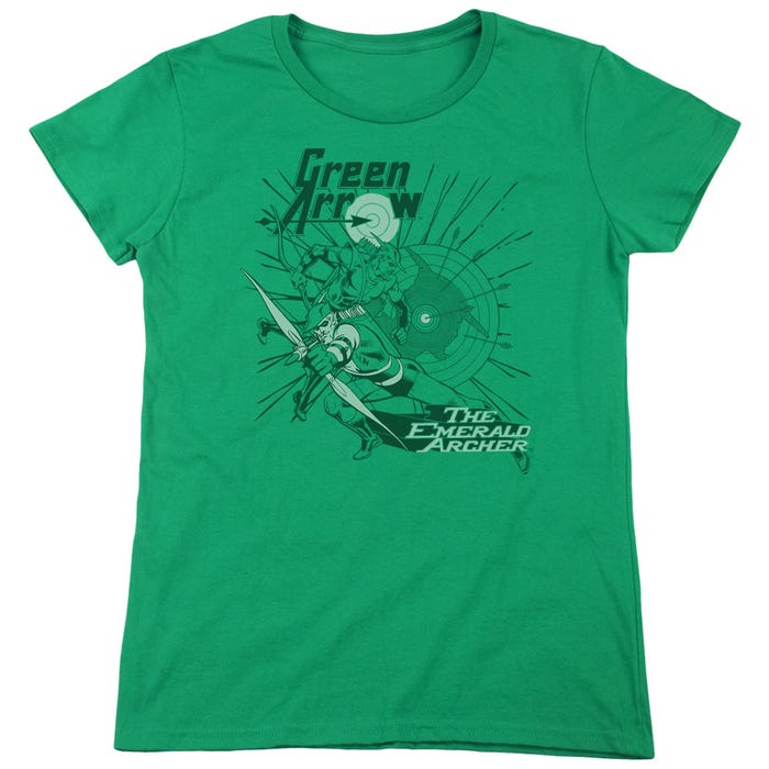 DC GREEN ARROW THE EMERALD ARCHER Womens T-Shirt