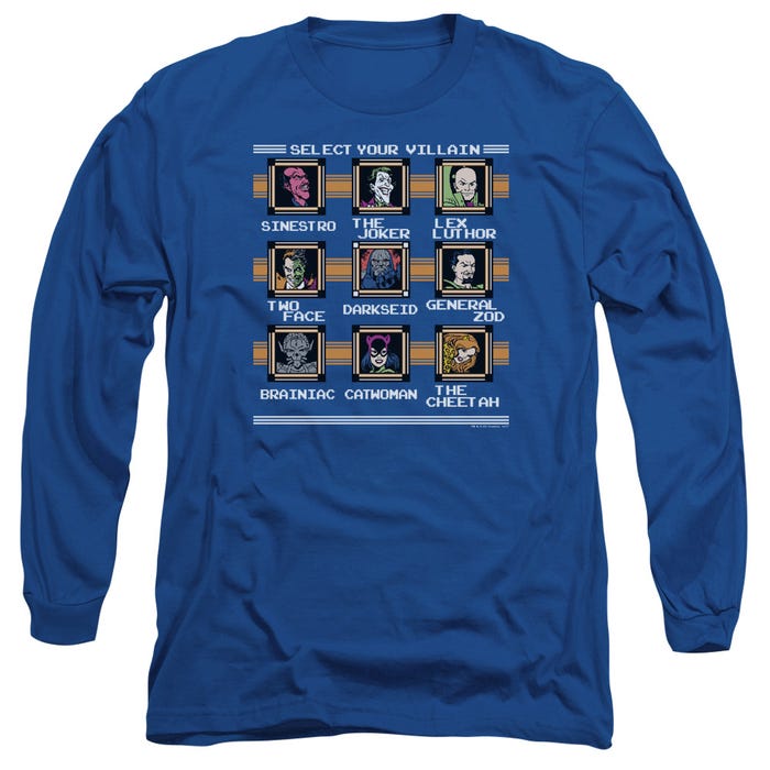 STAGE SELECT YOUR VILLAIN DC COMICS Long Sleeve Shirt