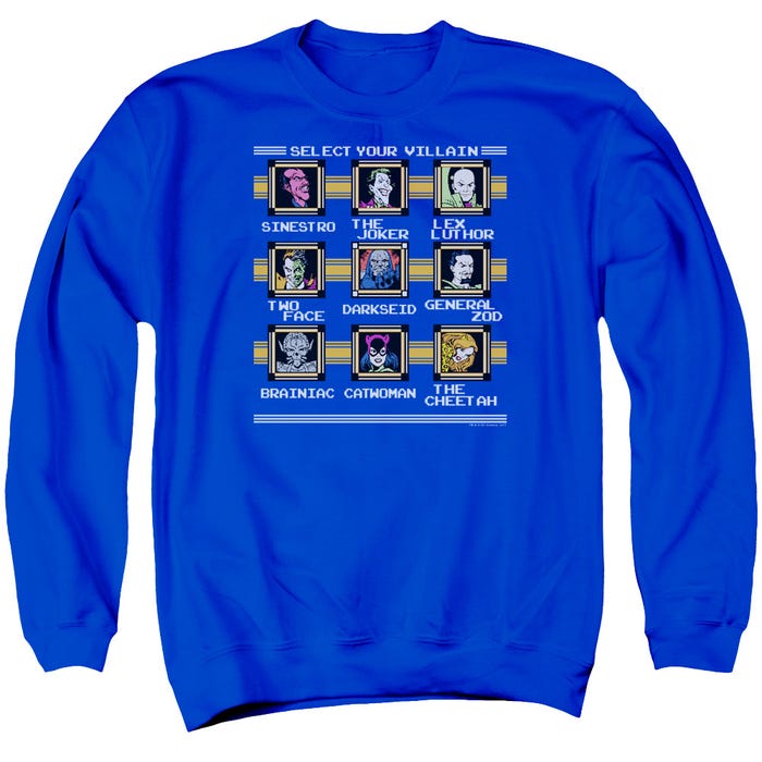 STAGE SELECT YOUR VILLAIN DC COMICS Sweatshirt
