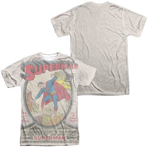 SUPERMAN #1 DISTRESSES Front & Back Sublimation T-Shirt