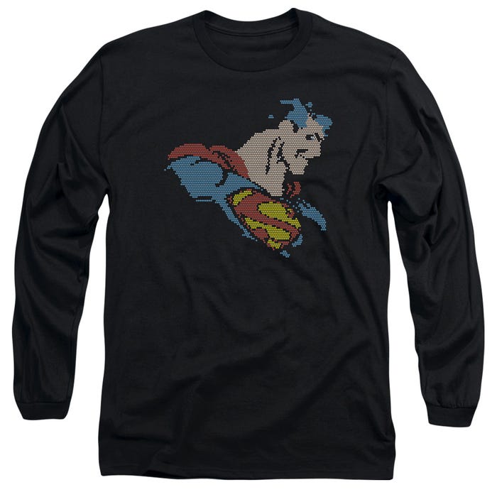 Superman Pixelated Long Sleeve Shirt