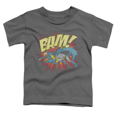 Bam Batman Chasing Superman Toddler T-Shirt